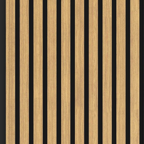 2400mm x 600mm Engineered Real Wood Veneer Slatted MDF Core Wall Panels With Acoustic Felt 2 - Online Bedrooms