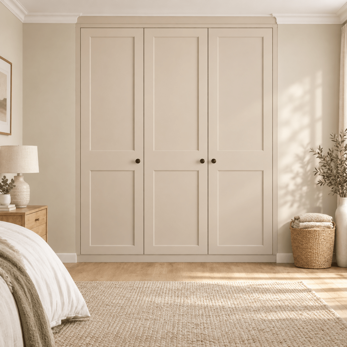 3 Door 2 Panel Shaker Front Frame Fitted Wardrobe - Widths Available 1401mm - 2000mm 1 - Online Bedrooms