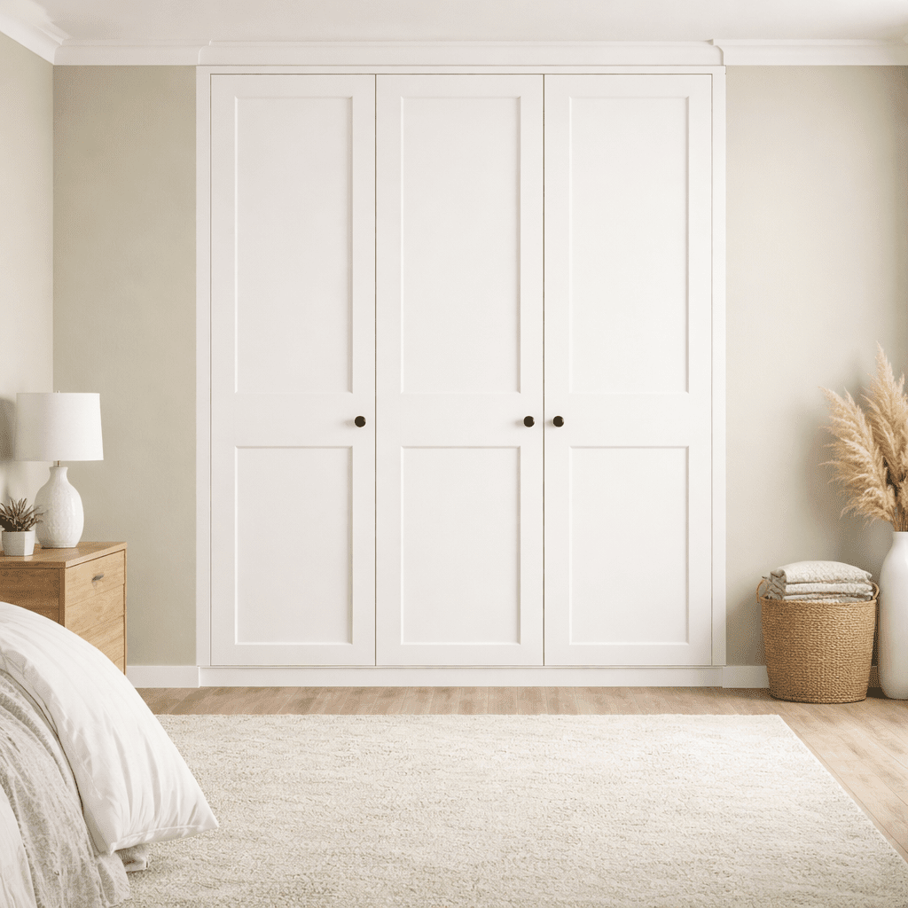 3 Door 2 Panel Shaker Front Frame Fitted Wardrobe - Widths Available 1401mm - 2000mm 1 - Online Bedrooms