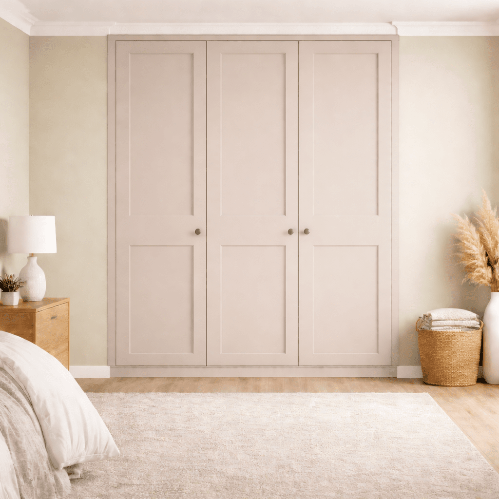 3 Door 2 Panel Shaker Front Frame Fitted Wardrobe - Widths Available 1401mm - 2000mm 9 - Online Bedrooms