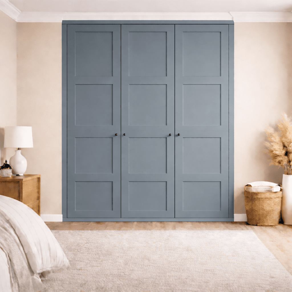 3 Door 4 Panel Shaker Front Frame Fitted Wardrobe - Widths Available 1401mm - 2000mm 12 - Online Bedrooms