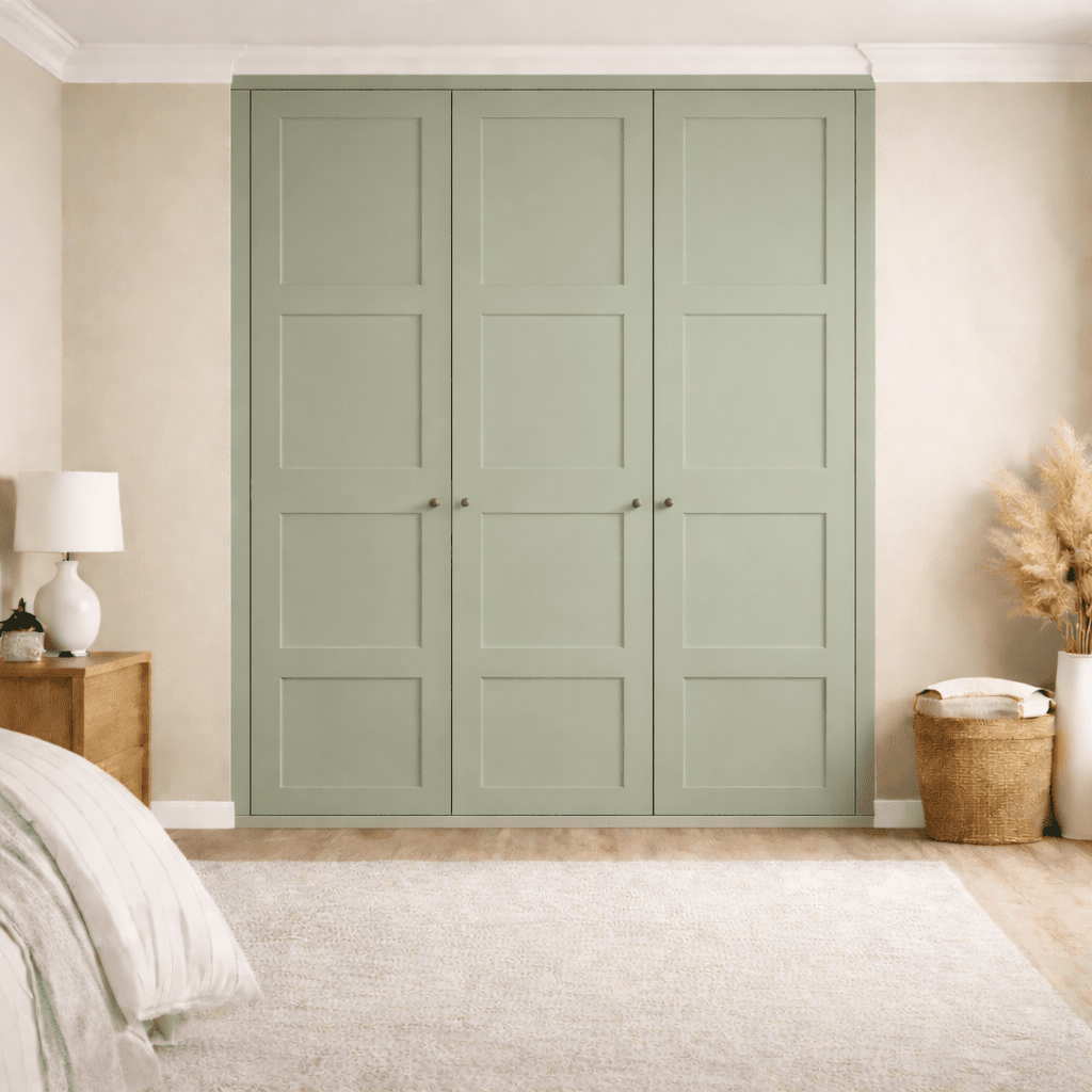 3 Door 4 Panel Shaker Front Frame Fitted Wardrobe - Widths Available 1401mm - 2000mm 11 - Online Bedrooms