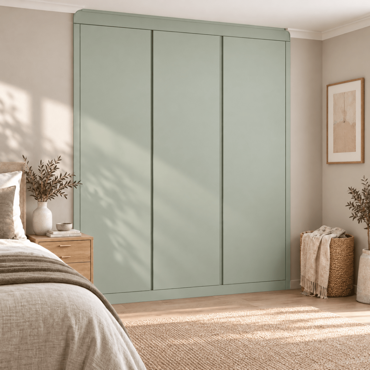 3 Door Handleless Front Frame Fitted Wardrobe - Widths Available 1401mm - 2000mm 7 - Online Bedrooms
