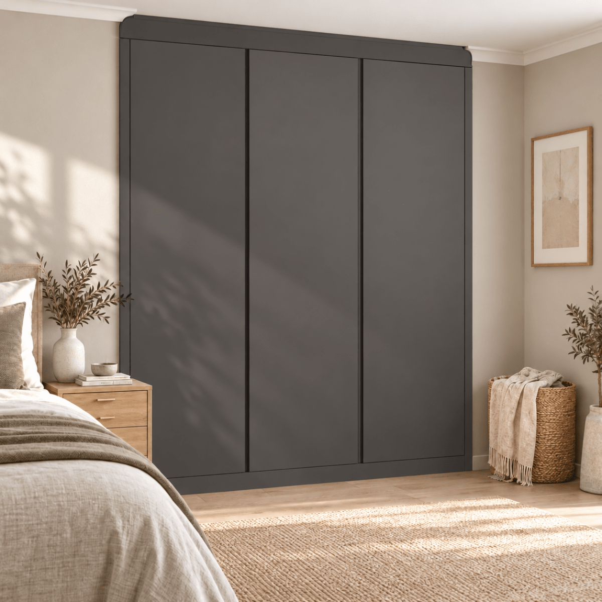 3 Door Handleless Front Frame Fitted Wardrobe - Widths Available 1401mm - 2000mm 10 - Online Bedrooms