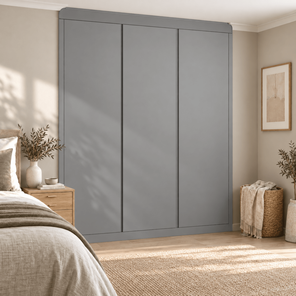 3 Door Handleless Front Frame Fitted Wardrobe - Widths Available 1401mm - 2000mm 8 - Online Bedrooms