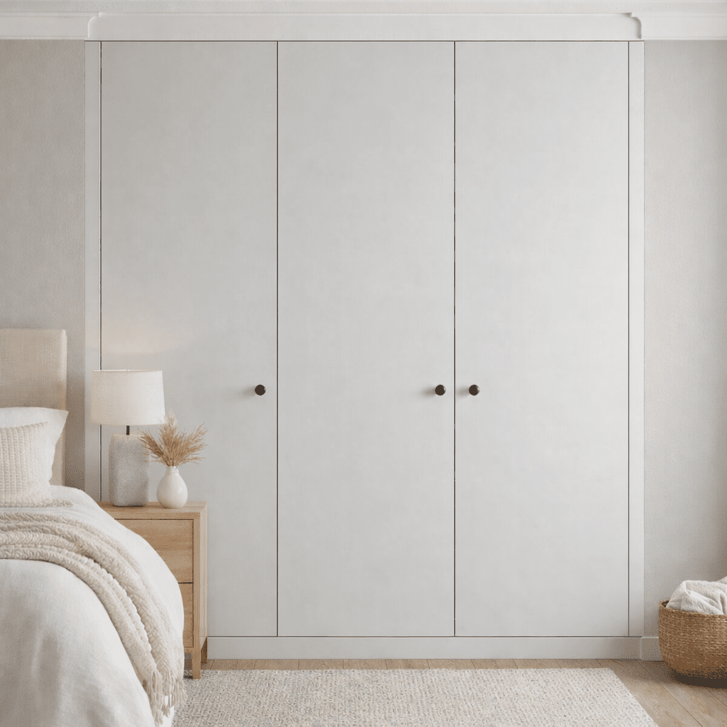 3 Door Modern Slab Front Frame Fitted Wardrobe - Widths Available 1401mm - 2000mm 6 - Online Bedrooms