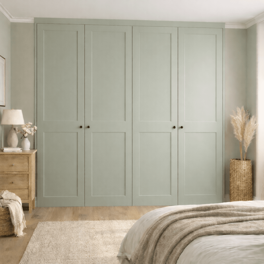 4 Door 2 Panel Shaker Front Frame Fitted Wardrobe - Widths Available 2001 - 2600mm 11 - Online Bedrooms