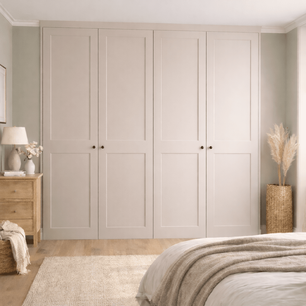 4 Door 2 Panel Shaker Front Frame Fitted Wardrobe - Widths Available 2001 - 2600mm 10 - Online Bedrooms