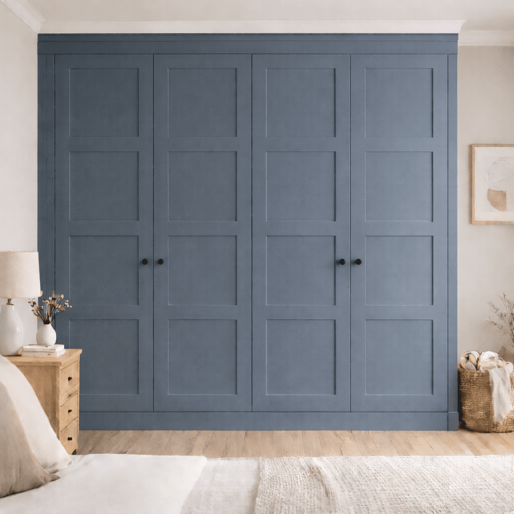 4 Door 4 Panel Shaker Front Frame Fitted Wardrobe - Widths Available 2001 - 2600mm 14 - Online Bedrooms