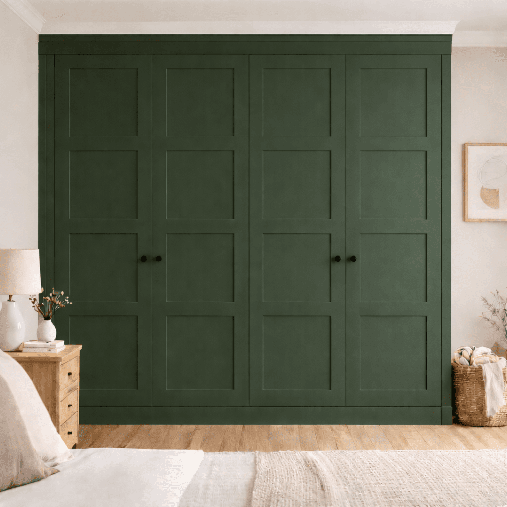 4 Door 4 Panel Shaker Front Frame Fitted Wardrobe - Widths Available 2001 - 2600mm 13 - Online Bedrooms