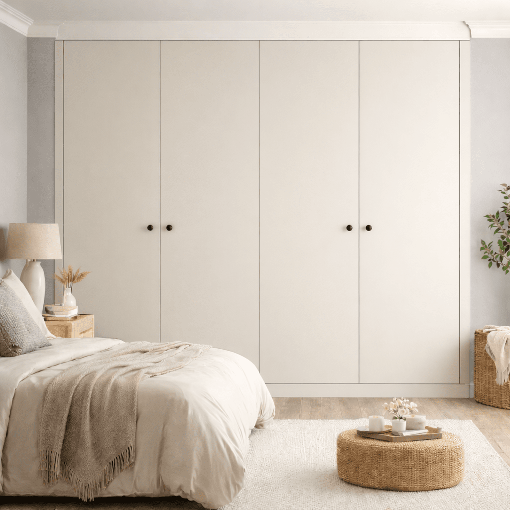 4 Door Modern Slab Front Frame Fitted Wardrobe - Widths Available 2001 - 2600mm 10 - Online Bedrooms