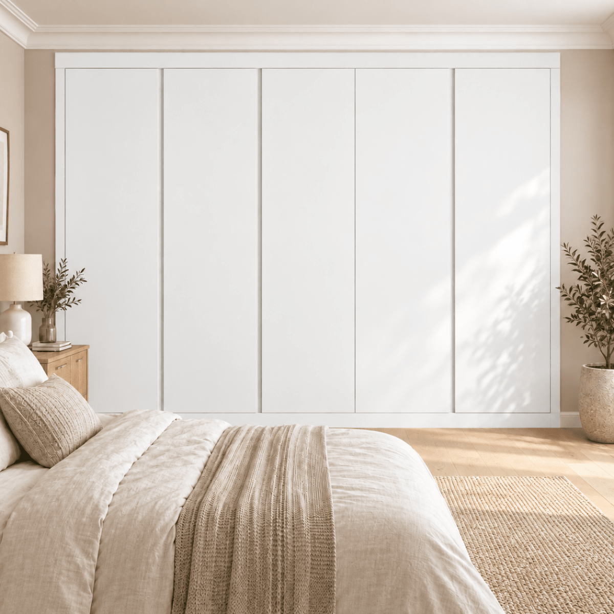 5 Door Handleless Front Frame Fitted Wardrobe - Widths Available 2601 - 3200mm 11 - Online Bedrooms