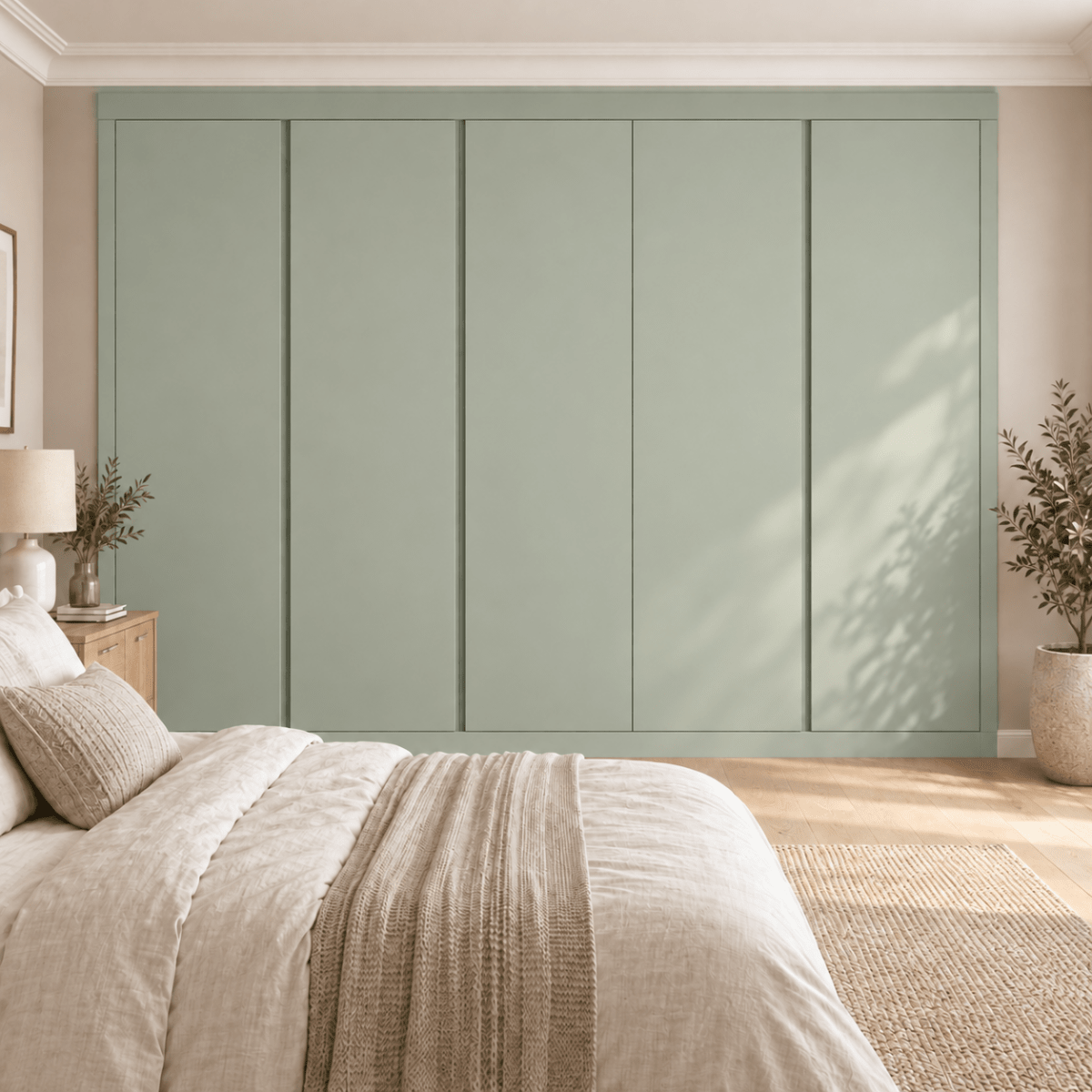5 Door Handleless Front Frame Fitted Wardrobe - Widths Available 2601 - 3200mm 14 - Online Bedrooms