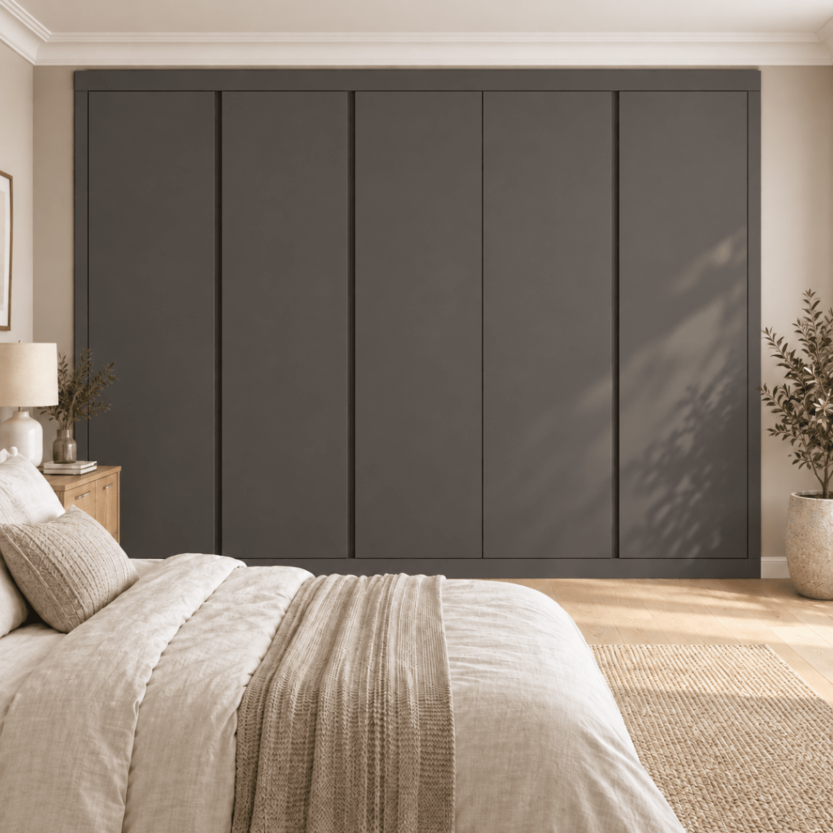 5 Door Handleless Front Frame Fitted Wardrobe - Widths Available 2601 - 3200mm 10 - Online Bedrooms