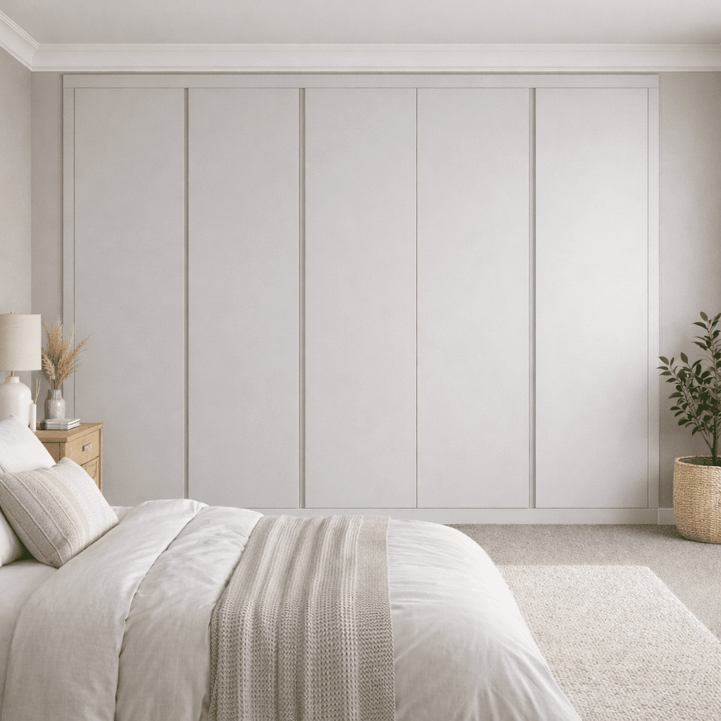 5 Door Handleless Front Frame Fitted Wardrobe - Widths Available 2601 - 3200mm 7 - Online Bedrooms