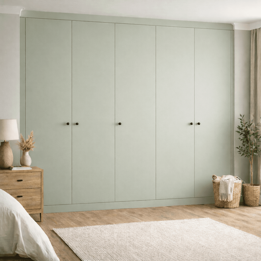5 Door Modern Slab Front Frame Fitted Wardrobe - Widths Available 2601 - 3200mm 11 - Online Bedrooms