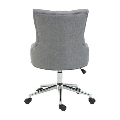 Grey Fabric and Chrome Finish Base Home Office Chair | Anita