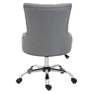 Grey Fabric and Chrome Base Home Office Chair | Anita