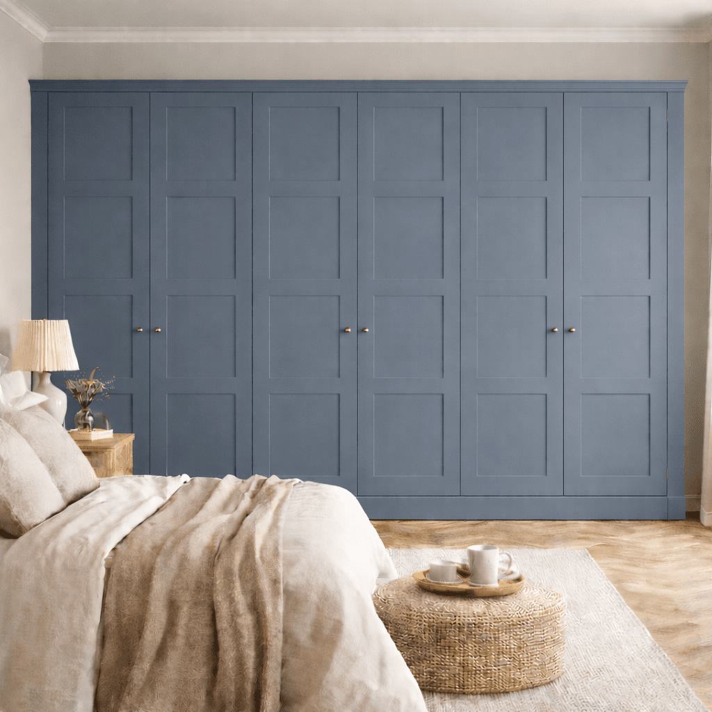 6 Door 4 Panel Shaker Front Frame Fitted Wardrobe - Widths Available 3201 - 3800mm 13 - Online Bedrooms