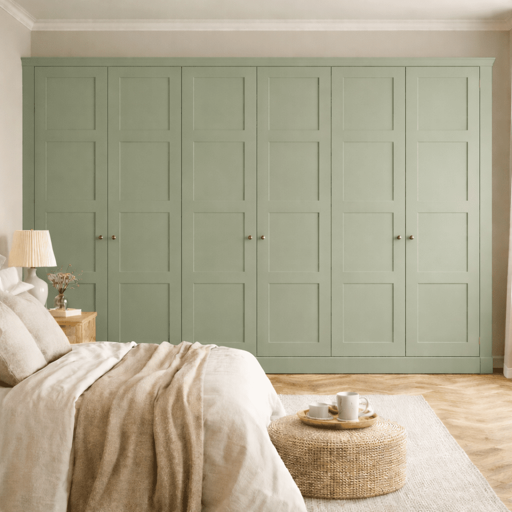 6 Door 4 Panel Shaker Front Frame Fitted Wardrobe - Widths Available 3201 - 3800mm 11 - Online Bedrooms