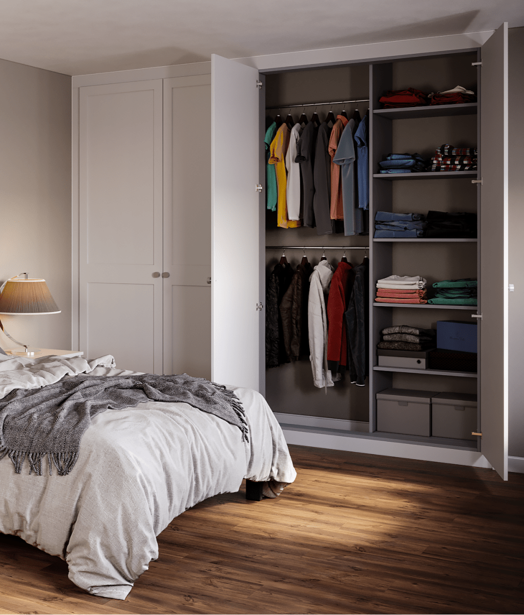 6 Door Face Frame Fitted Wardrobe - Widths Available 3201 - 3800mm 4 - Online Bedrooms