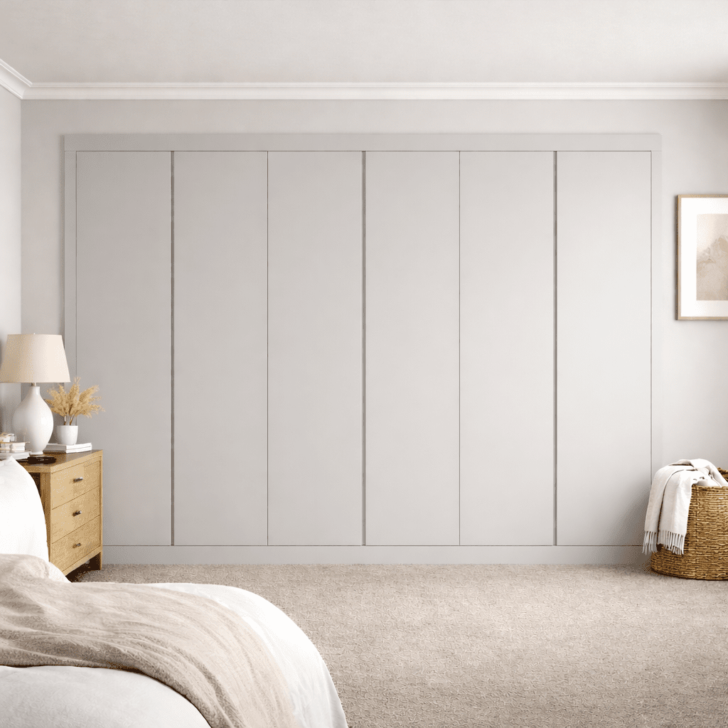 6 Door Handleless Front Frame Fitted Wardrobe - Widths Available 3201 - 3800mm 7 - Online Bedrooms