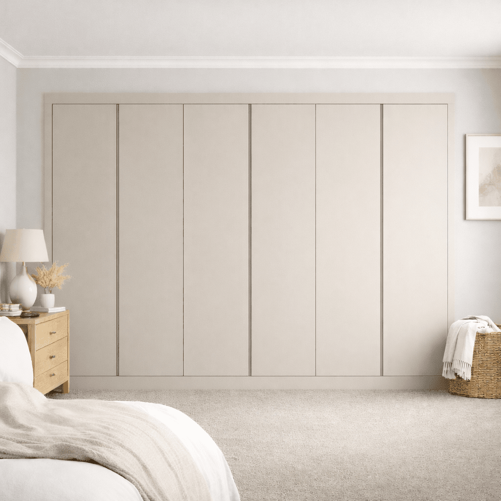 6 Door Handleless Front Frame Fitted Wardrobe - Widths Available 3201 - 3800mm 9 - Online Bedrooms