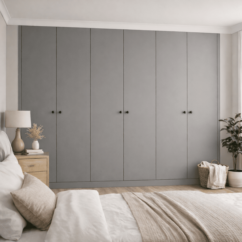 6 Door Modern Slab Front Frame Fitted Wardrobe - Widths Available 3201 - 3800mm 8 - Online Bedrooms