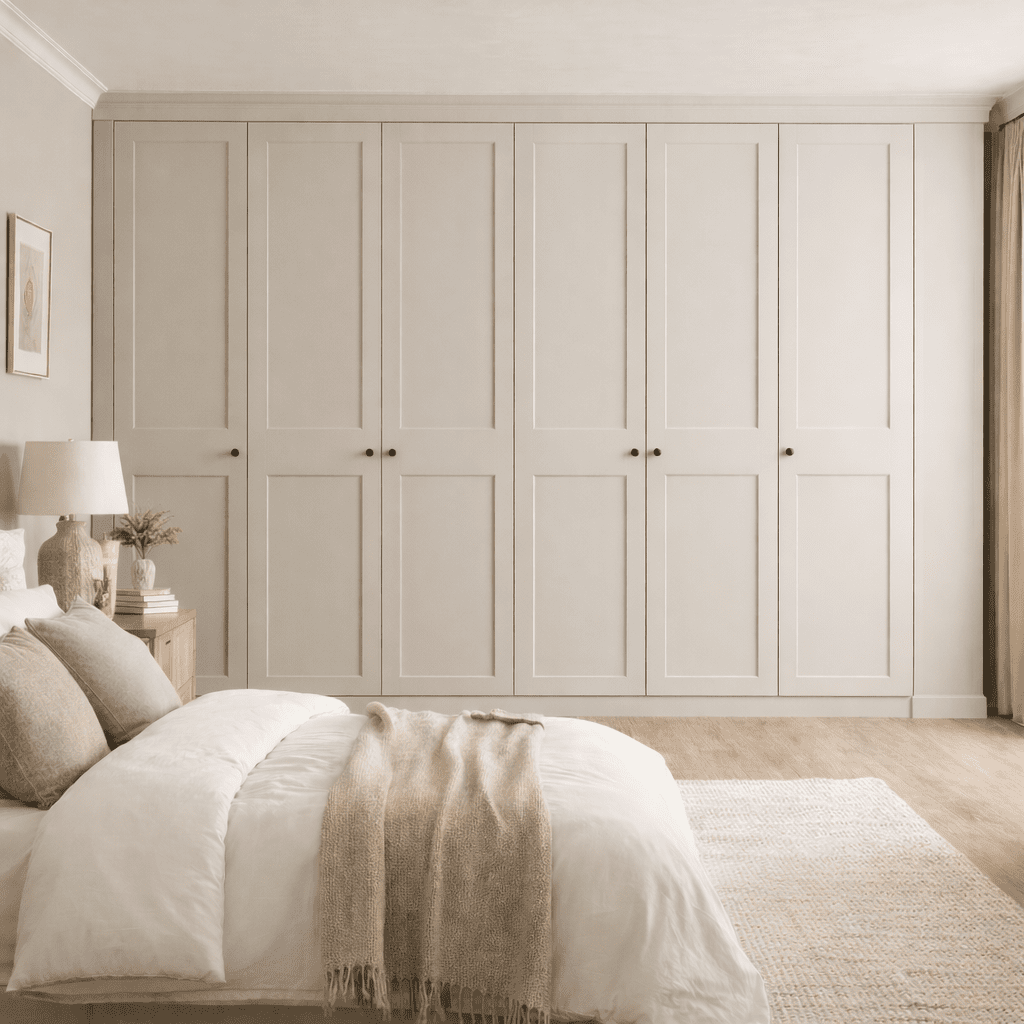 7 Door 2 Panel Shaker Front Frame Fitted Wardrobe - Widths Available 3801 - 4400mm 9 - Online Bedrooms