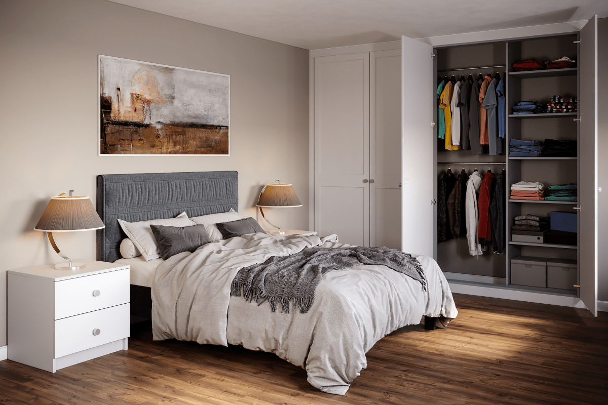 7 Door Face Frame Fitted Wardrobe - Widths Available 3801 - 4400mm 3 - Online Bedrooms