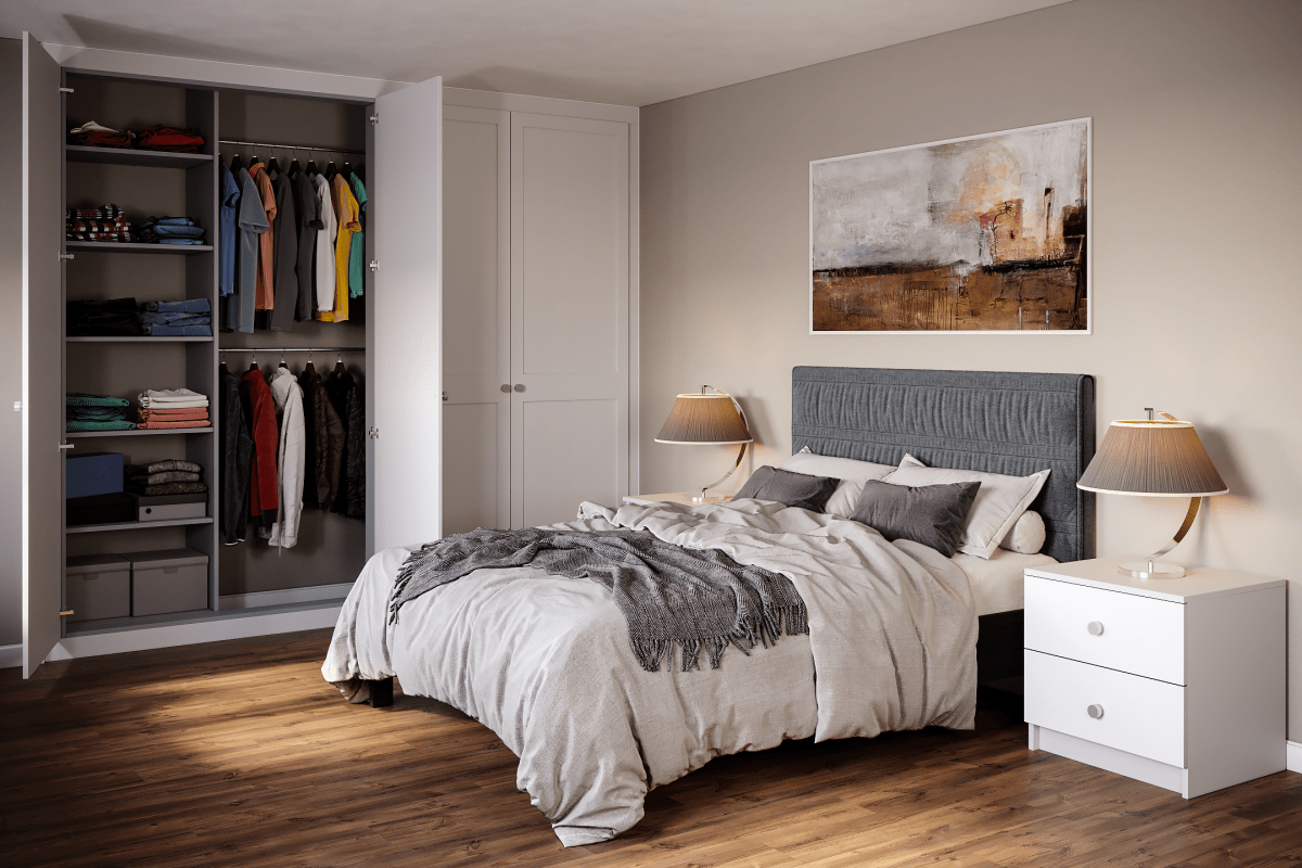 7 Door Face Frame Fitted Wardrobe - Widths Available 3801 - 4400mm 3 - Online Bedrooms