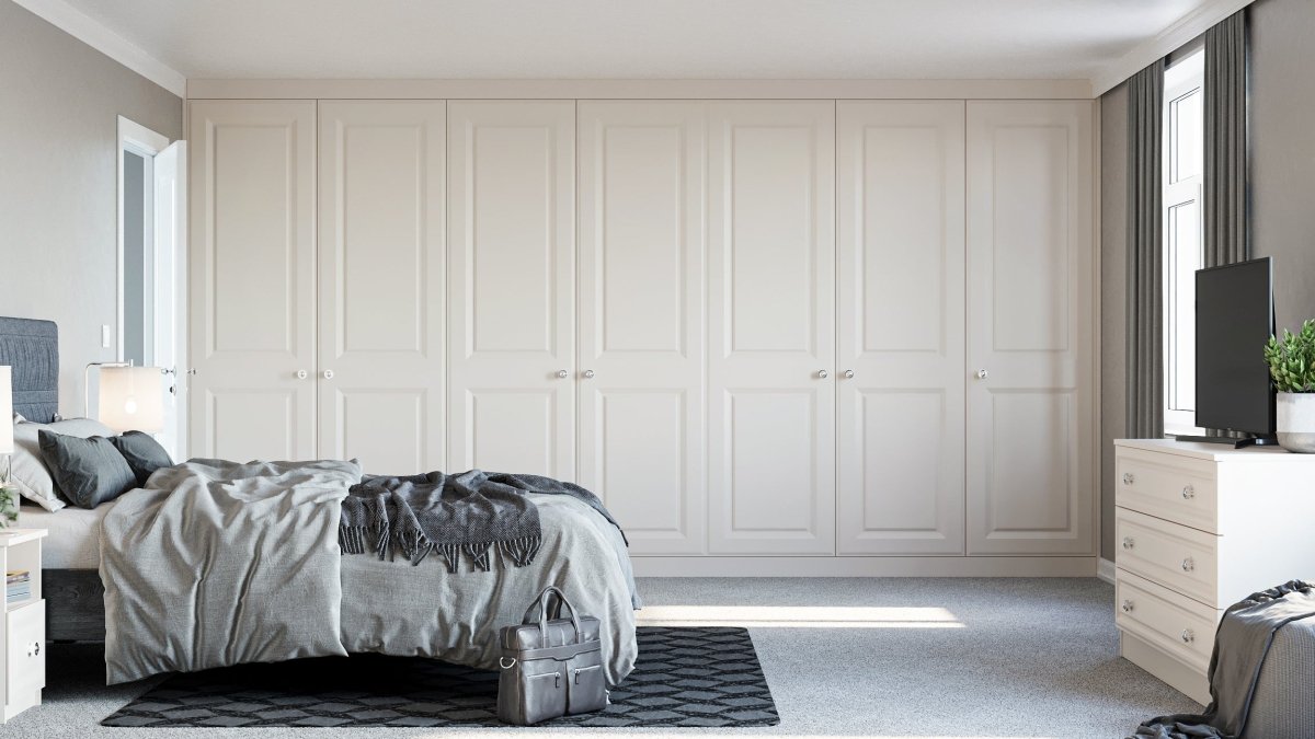 7 Door Face Frame Fitted Wardrobe - Widths Available 3801 - 4400mm 7 - Online Bedrooms