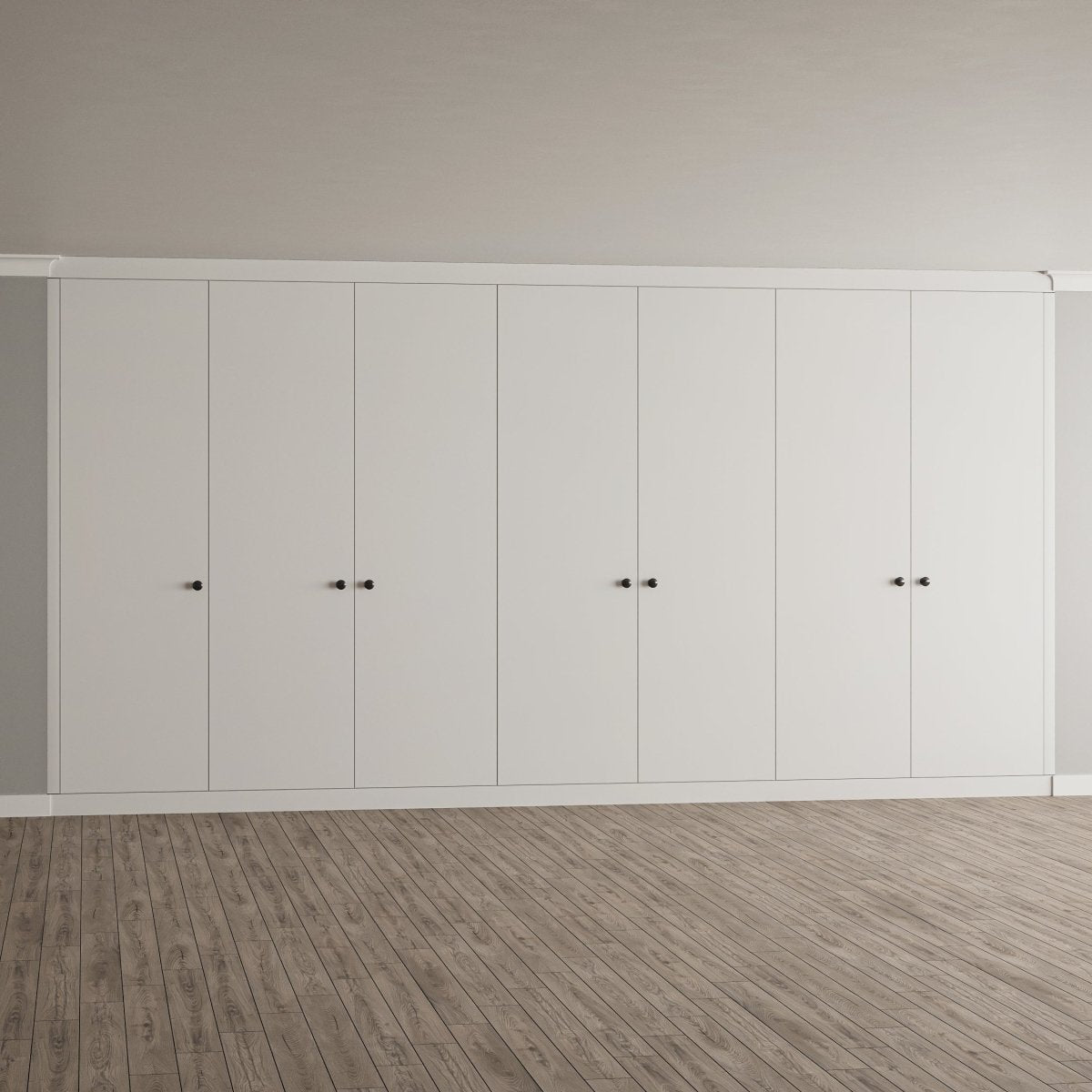 7 Door Face Frame Fitted Wardrobe - Widths Available 3801 - 4400mm 5 - Online Bedrooms