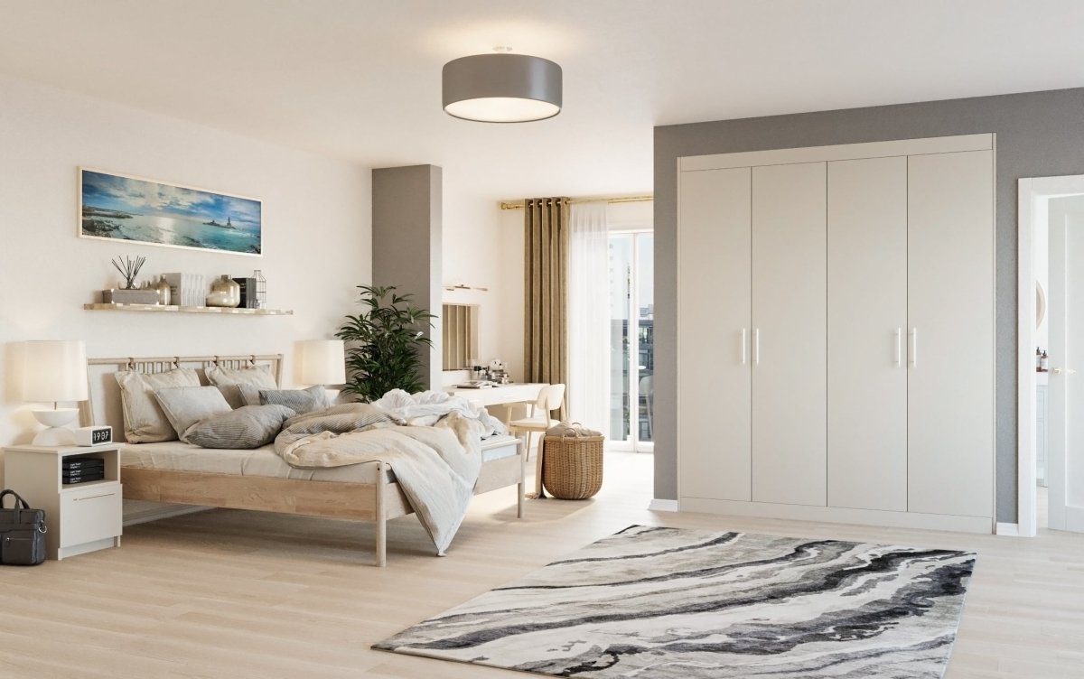 7 Door Face Frame Fitted Wardrobe - Widths Available 3801 - 4400mm 6 - Online Bedrooms