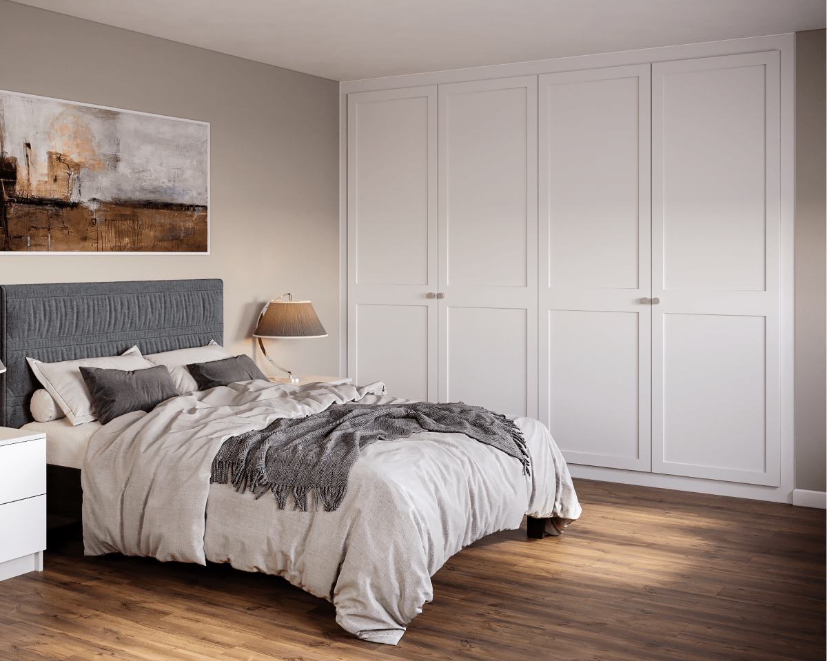 7 Door Face Frame Fitted Wardrobe - Widths Available 3801 - 4400mm 2 - Online Bedrooms