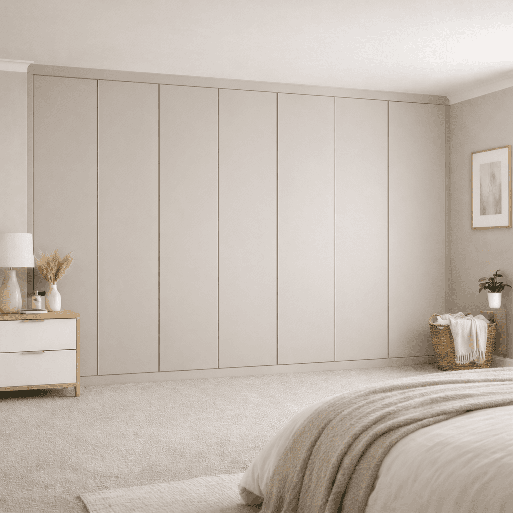 7 Door Handleless Front Frame Fitted Wardrobe - Widths Available 3801 - 4400mm 8 - Online Bedrooms