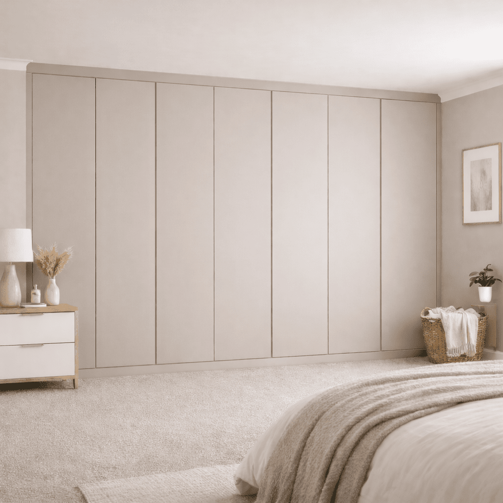 7 Door Handleless Front Frame Fitted Wardrobe - Widths Available 3801 - 4400mm 9 - Online Bedrooms