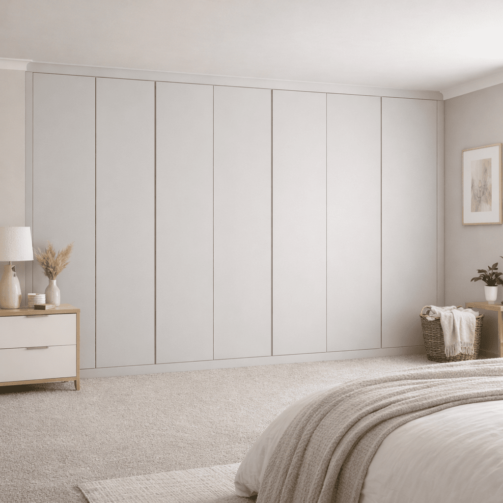 7 Door Handleless Front Frame Fitted Wardrobe - Widths Available 3801 - 4400mm 6 - Online Bedrooms