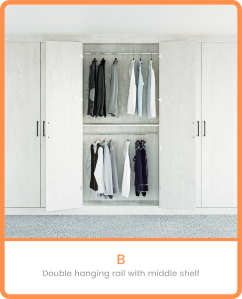 Made-to-measure wardrobe interior module B
