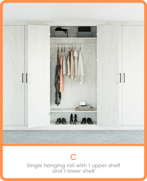 Made-to-measure wardrobe interior module C