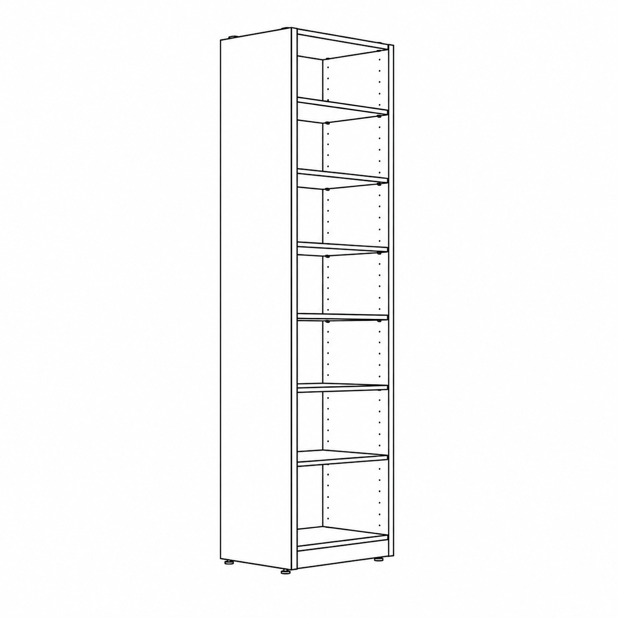 500mm Open Back Storage Units For Sliding Wardrobes