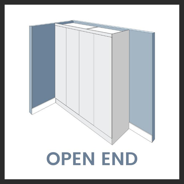Open end wardrobe layout diagram