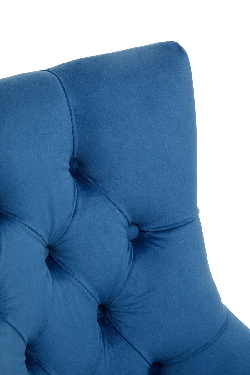 Anita Blue Velvet and Gold Base Home Office Chair 11 - Online Bedrooms