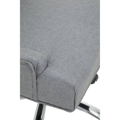 Anita Grey Fabric and Chrome Base Home Office Chair 6 - Online Bedrooms