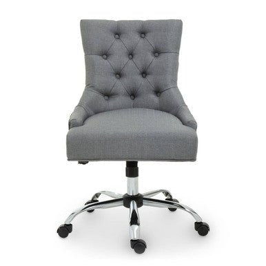 Anita Grey Fabric and Chrome Base Home Office Chair 9 - Online Bedrooms