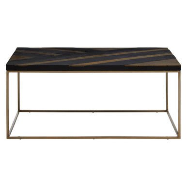 Aris Black Acacia Wood Coffee Table with Gold Inlay 2 - Online Bedrooms