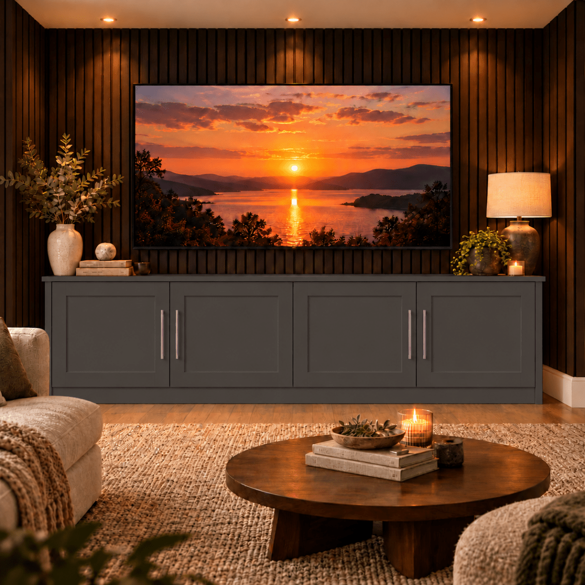 Blyth Shaker Media Wall Base Unit 3 - Online Bedrooms