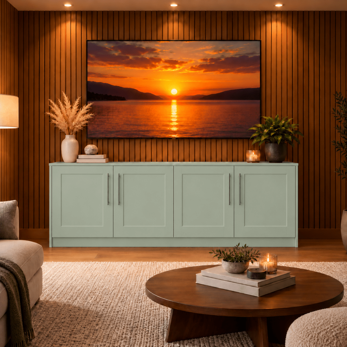 Blyth Tall Shaker Media Wall Base Unit 6 - Online Bedrooms