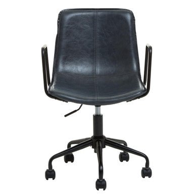 Branson Grey Leather Effect Home Office Chair 1 - Online Bedrooms