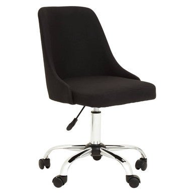 Brent Black And Chrome Home Office Chair 9 - Online Bedrooms